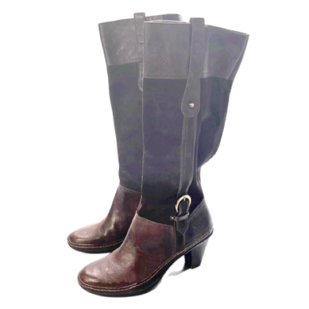 Naturalizer Brown Dandy Leather Suede Heeled N5 Comfort Tall Riding Boots Sz 11